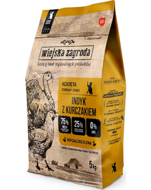WIEJSKA ZAGRODA Pulyka és csirke cicáknak 5 kg