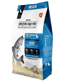 WIEJSKA ZAGRODA Single protein Lazac S/M kutyakeksz, 2 kg