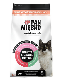 PAN MIÉSKO Speciális igények Digestive & Hairball Control macskáknak 3 kg