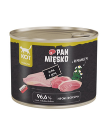 PAN MIĘSKO Pulyka liba kacsával nedves macskaeledel 200 g