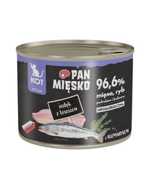 PAN MIĘSKO Pulyka lazaccal nedves kaja kiscicák számára 200 g