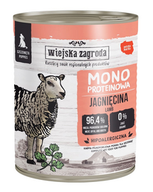 WIEJSKA ZAGRODA Monobiałkowa Jagnięcina nedves táplálék kölyökkutyák számára 800 g