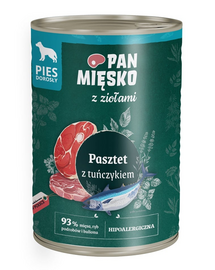 PAN MIÉSKO fűszerekkel Tonhalas pástétom kutyáknak 400 g