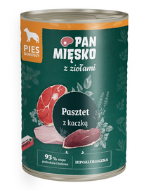 PAN MIÉSKO gyógynövényekkel Kacsa pástét kutyáknak 400 g