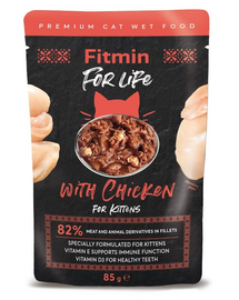 FITMIN Cat For Life pouch kitten chicken 28 x 85 g