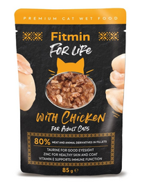 FITMIN Cat for life pouch adult chicken 28 x 85 g