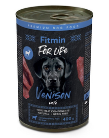 FITMIN For Life Venison Pate 400 g vadhúsos pástét kutyáknak