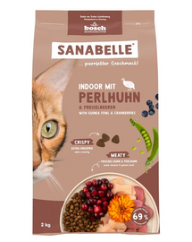 SANABELLE Indoor Perliczka 2 kg macskáknak, akik nem járnak ki