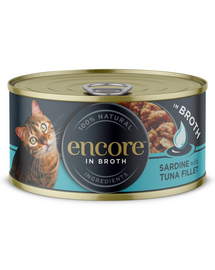 ENCORE Cat Sardine with Tuna Fillet in Broth szardínia tonhallal a húslevelben 70 g