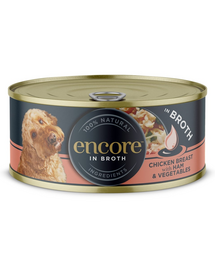 ENCORE Dog Chicken Breast with Ham and Vegetables in Broth csirke sonkával és zöldségekkel húslevesben 156 g