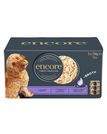 ENCORE Dog Finest Selection in Broth Multipak 5x156 g mix ízek csirkével húslevelben