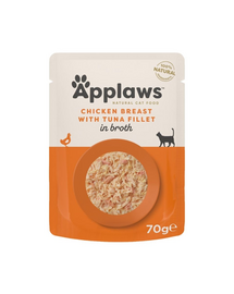 APPLAWS Adult Pouch Chicken with Tuna csirke melle hús tonhallal, húslevesben 70 g