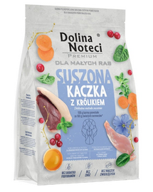 DOLINA NOTECI Premium Kacsa nyúllal szárított eledel kisméretű kutyák számára 3 kg