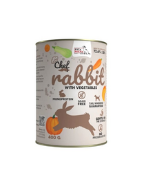 SYTA MICHA Chef Monoprotein Nyúl z warzywami 400 g nedves táplálék kutyák számára