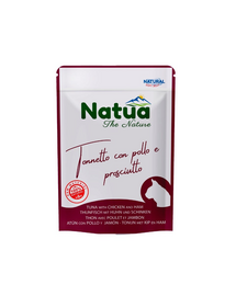 NATUA Natural Tonhal és csirke sonkával zselében macskáknak 70 g