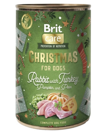 BRIT Care Dog Christmas Mono Protein Rabbbit and Turkey 400g egyetlen fehérjeforrású táplálék nyúllal és pulykával kutyák számára