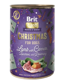 BRIT Care Dog Christmas Mono Protein Lamb 400g egyetlen fehérjét tartalmazó bárányhúsos kutyaeledel