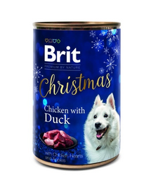 BRIT Premium By Nature Dog Christmas Chicken with Duck 400g csirkével és kacsával kutyák számára