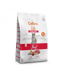 CALIBRA Cat Life Sterilised Beef 6 kg gabonamentes eledel ivartalanított vagy kastrált macskák számára