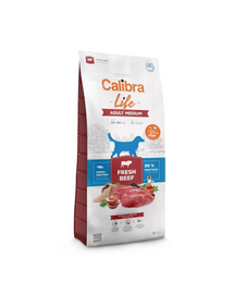 CALIBRA Dog Life Adult Medium Fresh Beef 12 kg marhahússal közepes testű kutyáknak