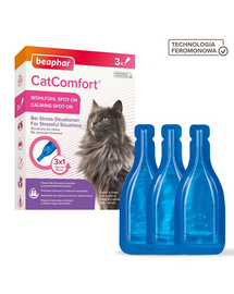 CatComfort Calming Spot-On 3x0,55 ml z zawartością feromonów dla kotów