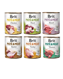 BRIT Pate&Meat Mix smaków 6x800 g pasztet dla psów
