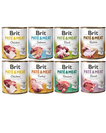 BRIT Pate&Meat Mix smaków 8x800 g pasztet dla psów