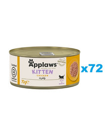 APPLAWS Kitten Chicken Breast mokra karma dla kociąt kurczak w galaretce 72X70 g