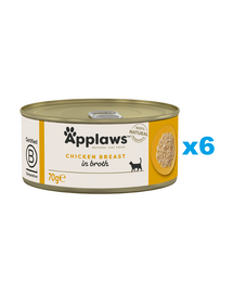 APPLAWS Cat Adult Chicken Breast in Broth pierś z kurczaka w bulionie 6x70 g