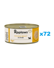 APPLAWS Cat Adult Chicken Breast in Broth pierś z kurczaka w bulionie 72x70 g