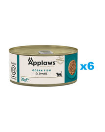 APPLAWS Cat Adult Ocean Fish in Broth ryba oceaniczna w bulionie 6x70 g