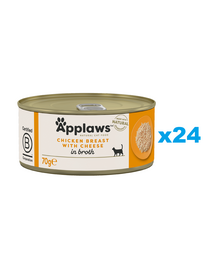 APPLAWS Cat Adult Chicken Breast with Cheese in Broth pierś z kurczaka z serem w bulionie 24x70 g