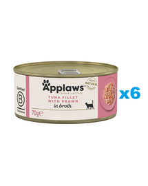 APPLAWS Cat Tonhal és garnélarák húslevesben 6x70g