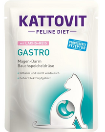 Feline Diet Gastro Łosoś z ryże 85 g