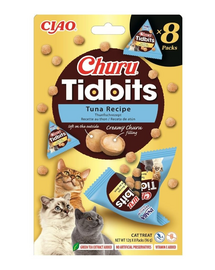 INABA Cat Churu Tidbits Tuna Recipe 8x12g puha és krémes tonhalas falatok macskáknak