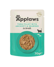 APPLAWS Cat Adult Pouch Tuna Fillet with Whole Anchovy in Broth tuńczyk i anchois w bulionie 70 g