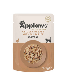 APPLAWS Cat Adult Pouch Chicken Breast with Wild Rice in Broth kurczak i dziki ryż w bulionie 70 g