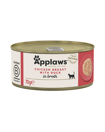 APPLAWS Cat Adult Chicken Breast with Duck in Broth pierś z kurczaka z kaczką w bulionie 70g