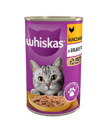 Adult puszka 400 g - mokra karma pełnoporcjowa dla dorosłych kotów, kawałki z kurczakiem w galaretce