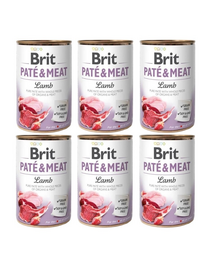 BRIT Pate&Meat lamb 6x400 g pasztet z jagnięciną dla psów