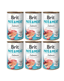 BRIT Pate&Meat salmon 6x400 g pasztet z łososiem dla psa