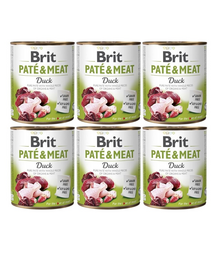 BRIT Pate&Meat Duck 6x800 g pasztet z kaczką