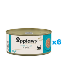 APPLAWS Cat Adult Tuna Fillet in Broth filet z tuńczyka w bulionie 6x156 g