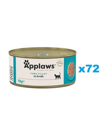 APPLAWS Cat Adult Tuna Fillet in Broth filet z tuńczyka w bulionie 72x156 g
