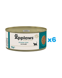APPLAWS Cat Adult Ocean Fish in Broth ryba oceaniczna w bulionie 6x156 g