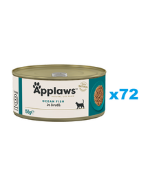 APPLAWS Cat Adult Ocean Fish in Broth ryba oceaniczna w bulionie 72x156 g