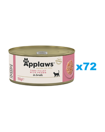 APPLAWS Cat Adult Tuna with Prawn in Broth tuńczyk i krewetki w bulionie 72x156 g