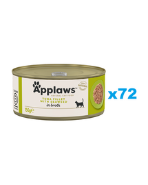 APPLAWS Cat Adult Tuna with Seaweed in Broth tuńczyk z wodorostami w bulionie 72x156 g