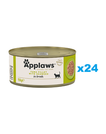 APPLAWS Cat Adult Tuna with Seaweed in Broth tuńczyk z wodorostami w bulionie 24x156 g