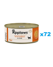APPLAWS Cat Adult Chicken Breast with Pumpkin in Broth pierś z kurczaka i dynia w bulionie 72x156 g